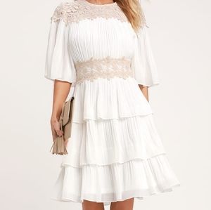 Westwind white lace pleated dress